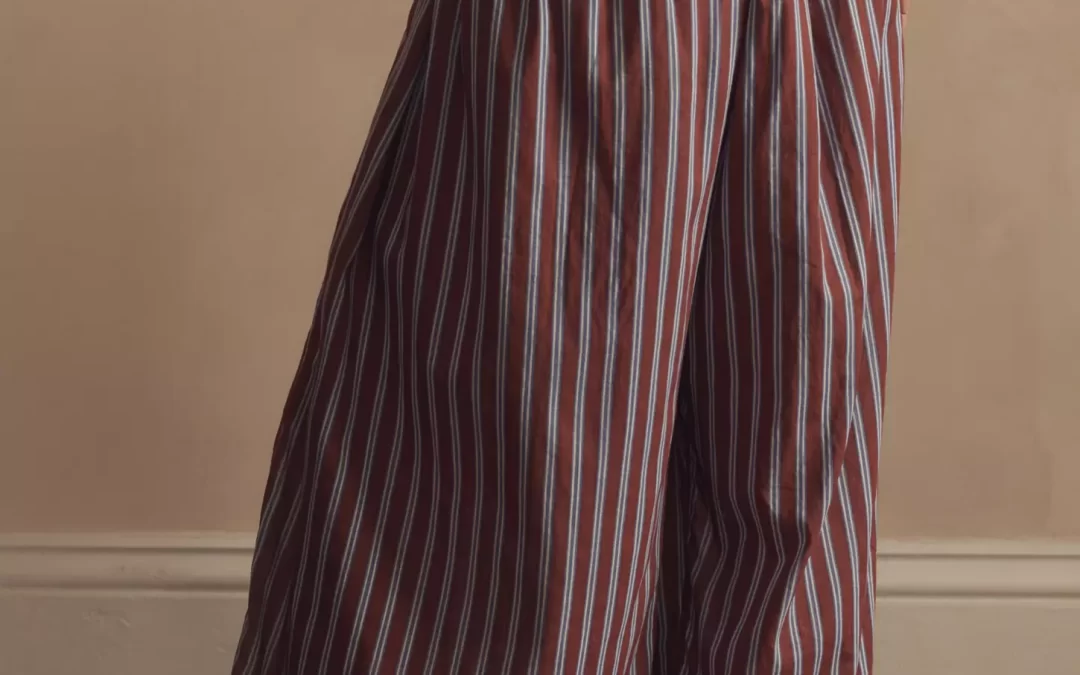 Anthropologie – Mixed Stripe Wide-Leg Pants