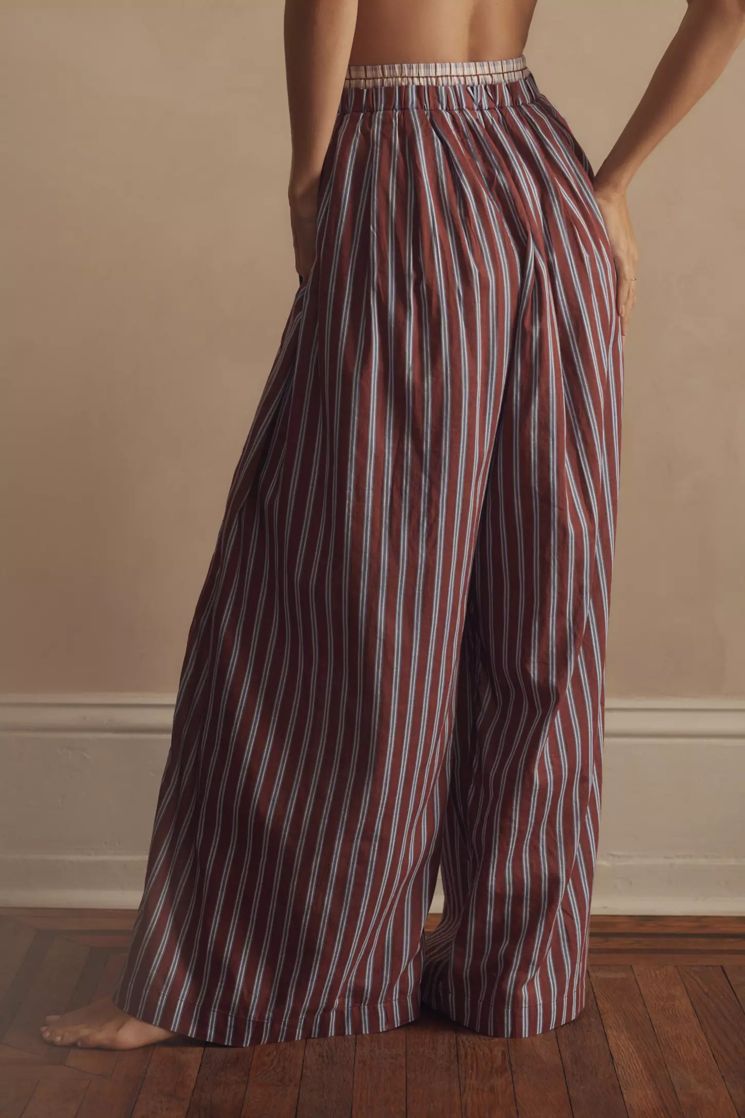 Anthropologie – Mixed Stripe Wide-Leg Pants