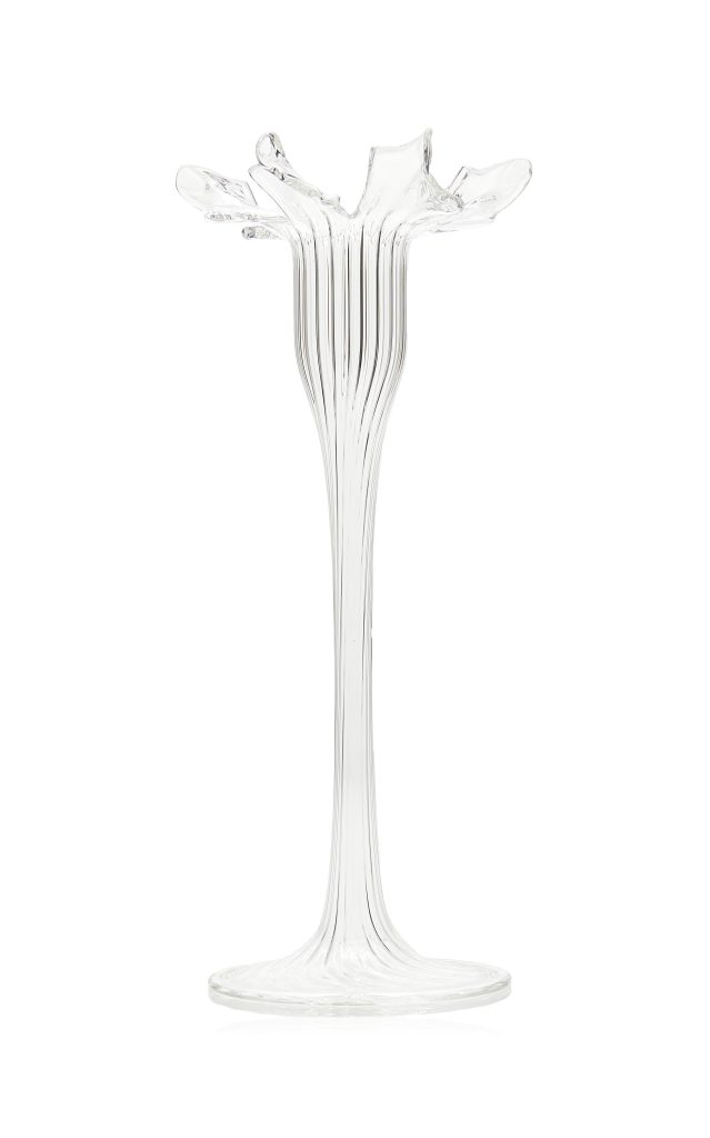 Moda Domus – Medium Floral Glass Candle Stick | ML Style | Meg Lonergan Interiors