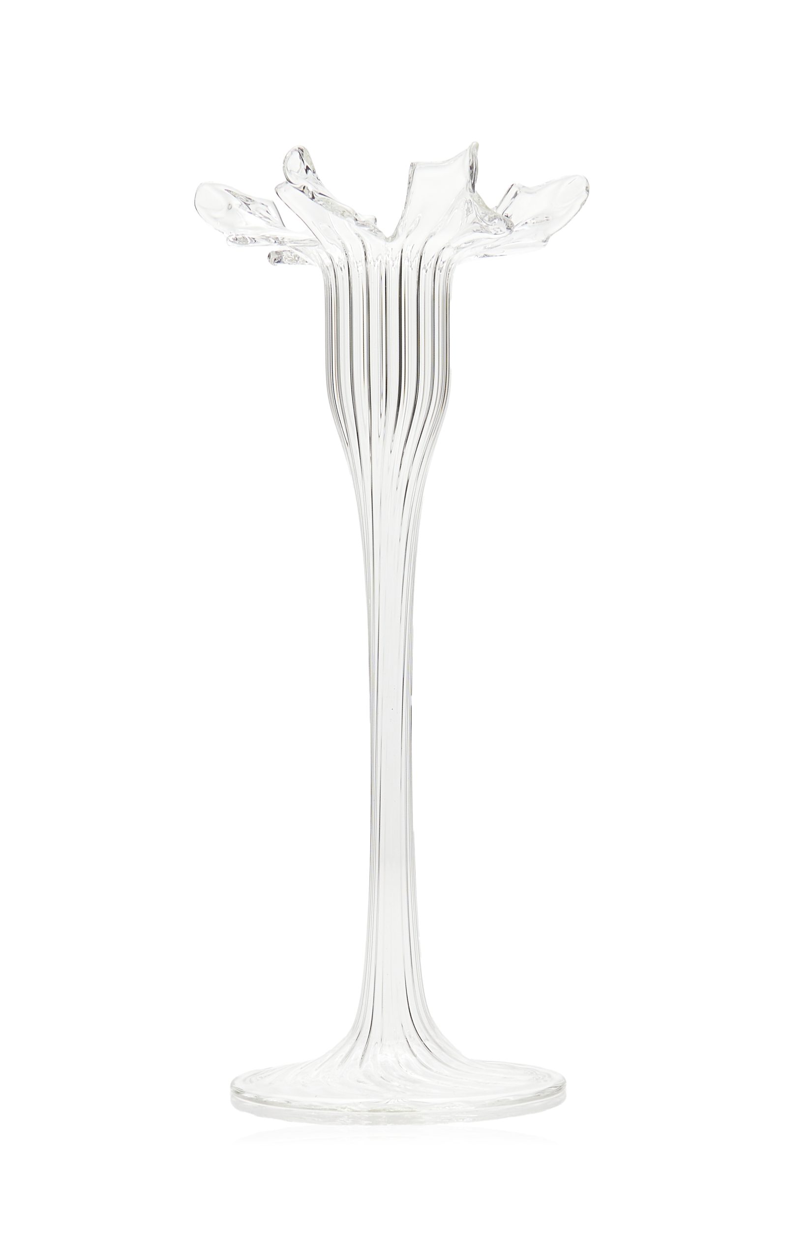 Moda Domus – Medium Floral Glass Candle Stick